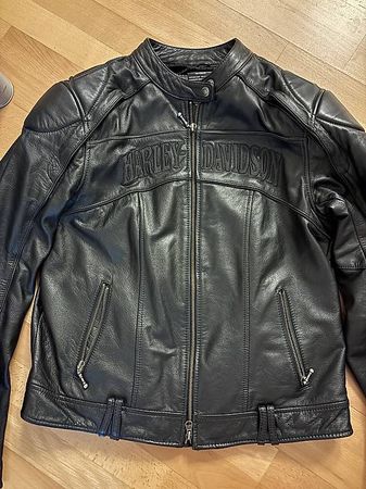 Harley Davidson Damen Lederjacke schwarz Grösse XL