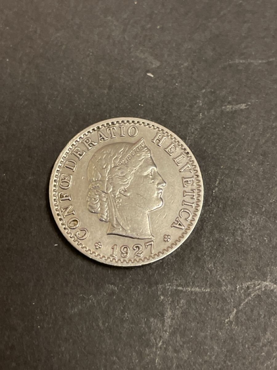 Alle Münzen: Pièce de 20 centimes année 1927 – Gebraucht aus lausanne von mota40 1