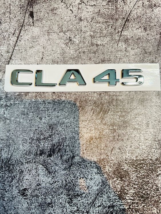 Mercedes AMG CLA45 Emblem Schriftzug Logo aus ABS NEU Chrom (Neu und ...
