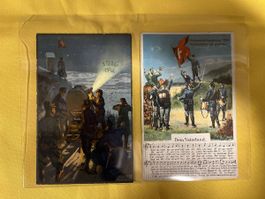 2 Militärkarten Schweiz 1914 1916 gelaufen guter Zustand
