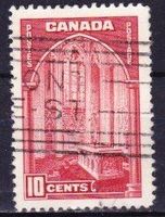 Canada 10 Cents Rouge -1938 - Obl.   Vintage! Rare!
