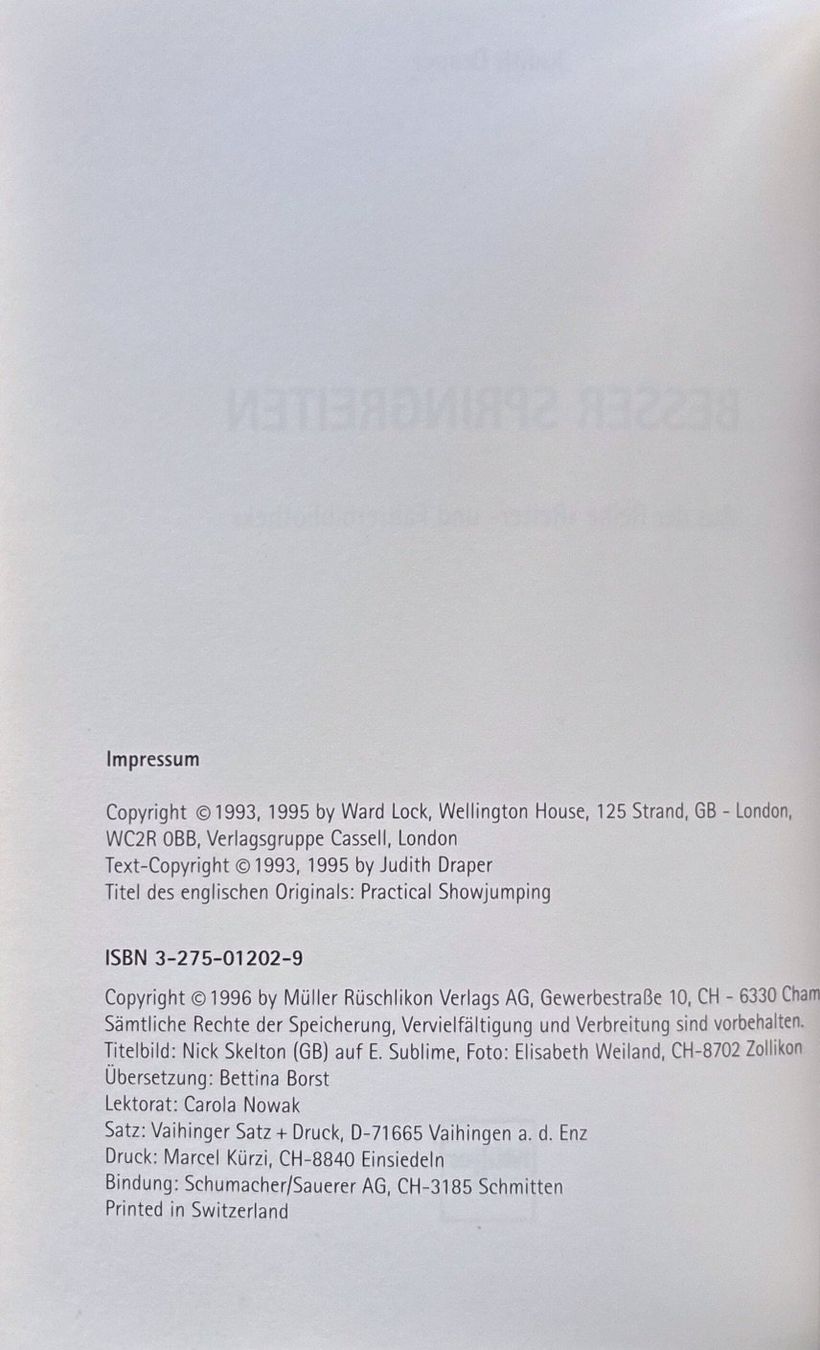Libri: Besser Springreiten – Nuovo (secondo la descrizione) da Sarnen venduto da Livres 2