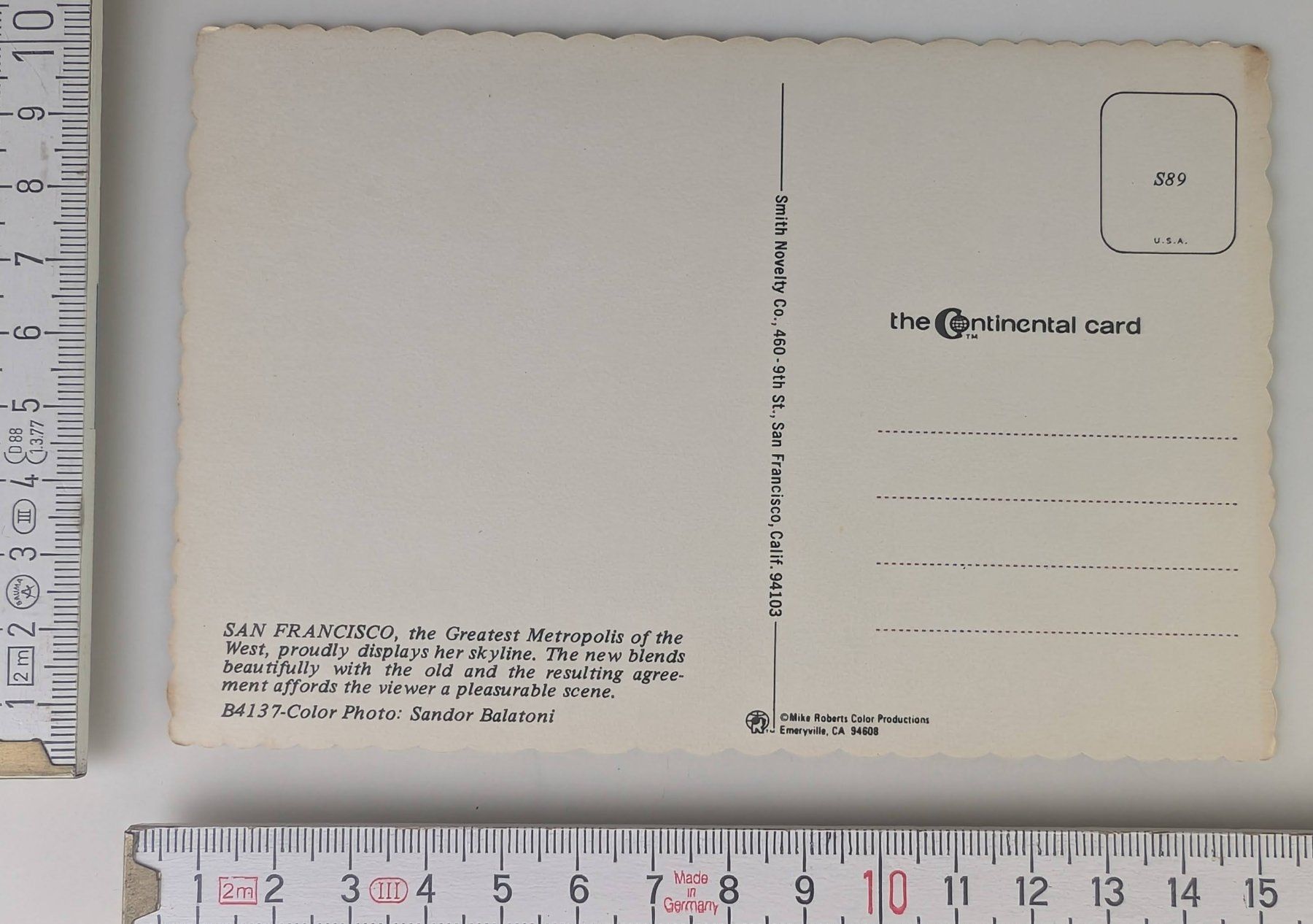 Ansichtskarten: San Francisco Ansichtskarte, ungebraucht – Neu (gemäss Beschreibung) aus Zürich von 1.Simon 1