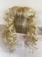 Fasnacht Perucke Langhaar Blond Engel Blondine