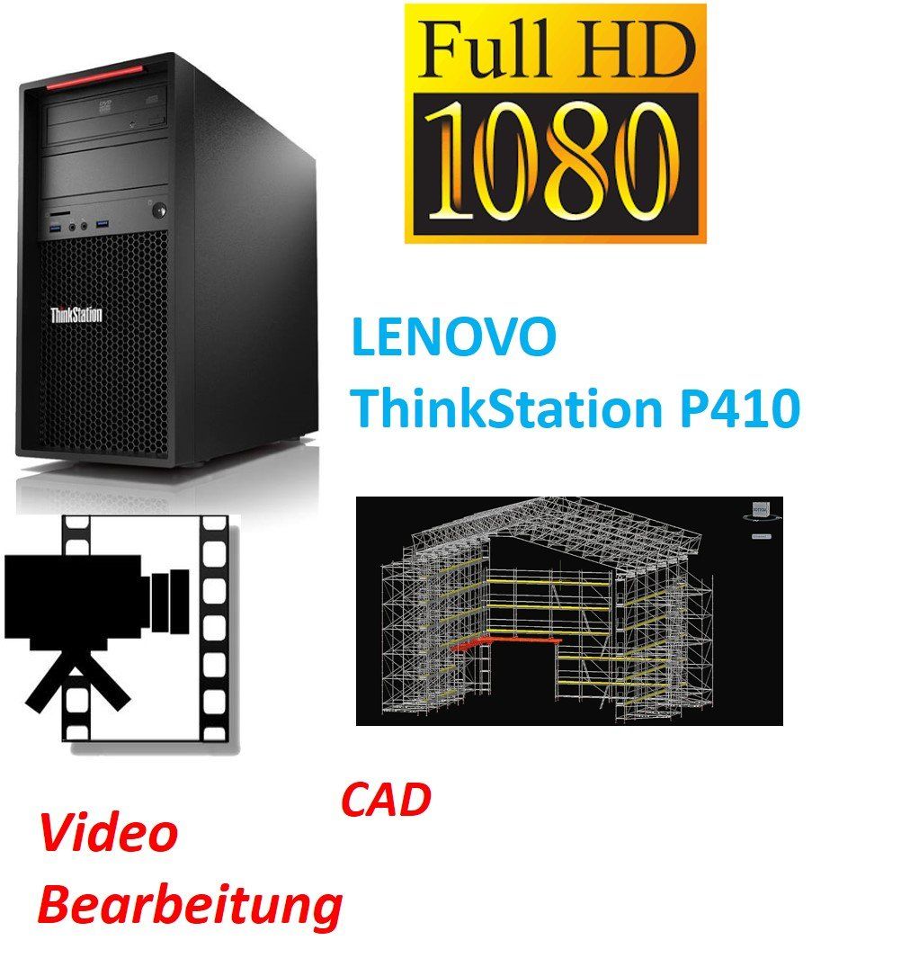 Lenovo Thinkstation P410 PC 32GB 512GB 1TB CAD Video Win11 (Gebraucht ...