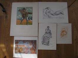 Emil Huber/Gustave Francois/P.Bodmr/Regina de Fries+? Lithos