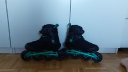 Inlineskates Oxelo Extend schwarz türkis 