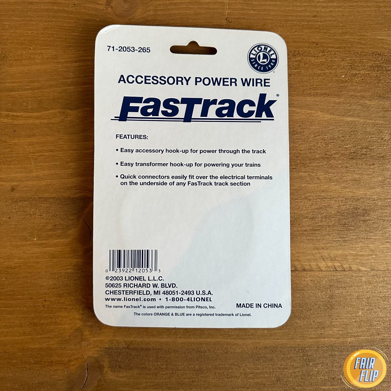 Lionel Modellini di ferrovie: Lionel 6-12053 Fastrack Accessory Power Wire – Nuovo e nell'imballaggio originale da Luzern venduto da fairflip 1