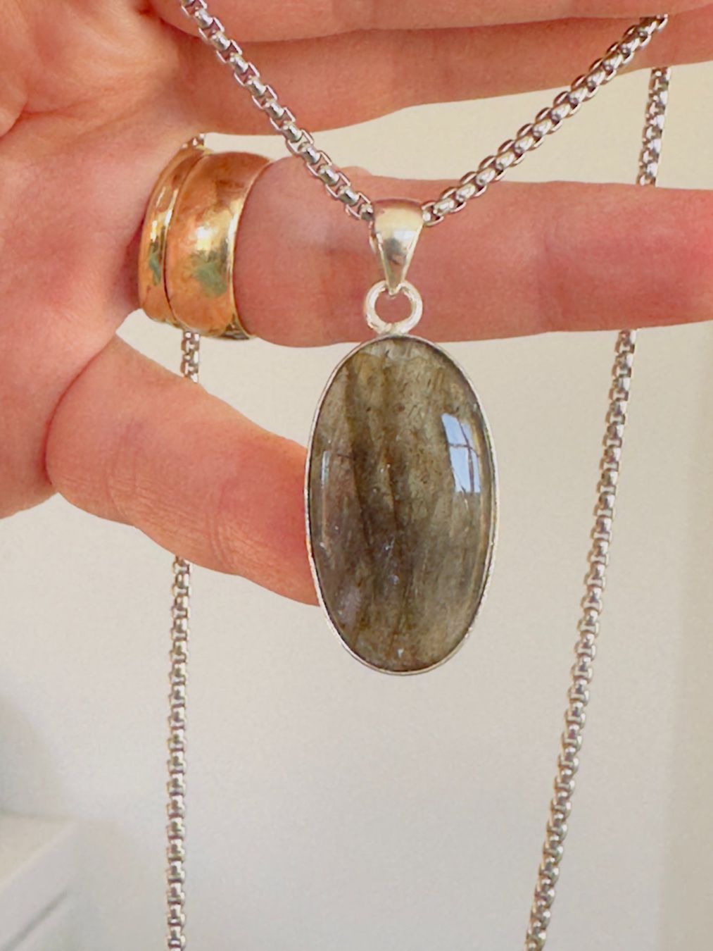 Catenine: Labradorite necklace – Nuovo e nell'imballaggio originale da Genève venduto da AGBERG 2