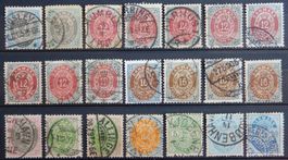 Dänemark ex. Kat. 22-36 gest. 1875/84 Kat. 103 Euro