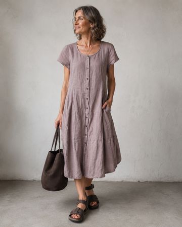 RUNDHOLZ Kleid kariert Grösse M (passt bis Grösse 40)