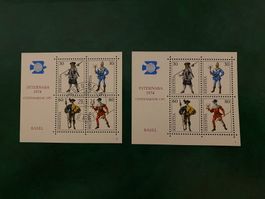 INTERNABA 1974 Basel Centenarium UPU 4er Block** und gestem