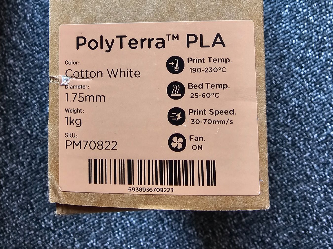 Filamento: Polymaker PolyTerra™ PLA Cotton White NEU – Nuovo e nell'imballaggio originale da Saas-Fee venduto da naciaa 1