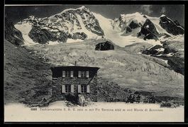 Tschiervahütte, Motiv mit Piz Bernina u
