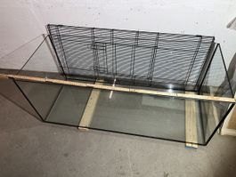 Vivarium Glasgehege mit Gitterdeckel L100 cm B40 cm H40 cm