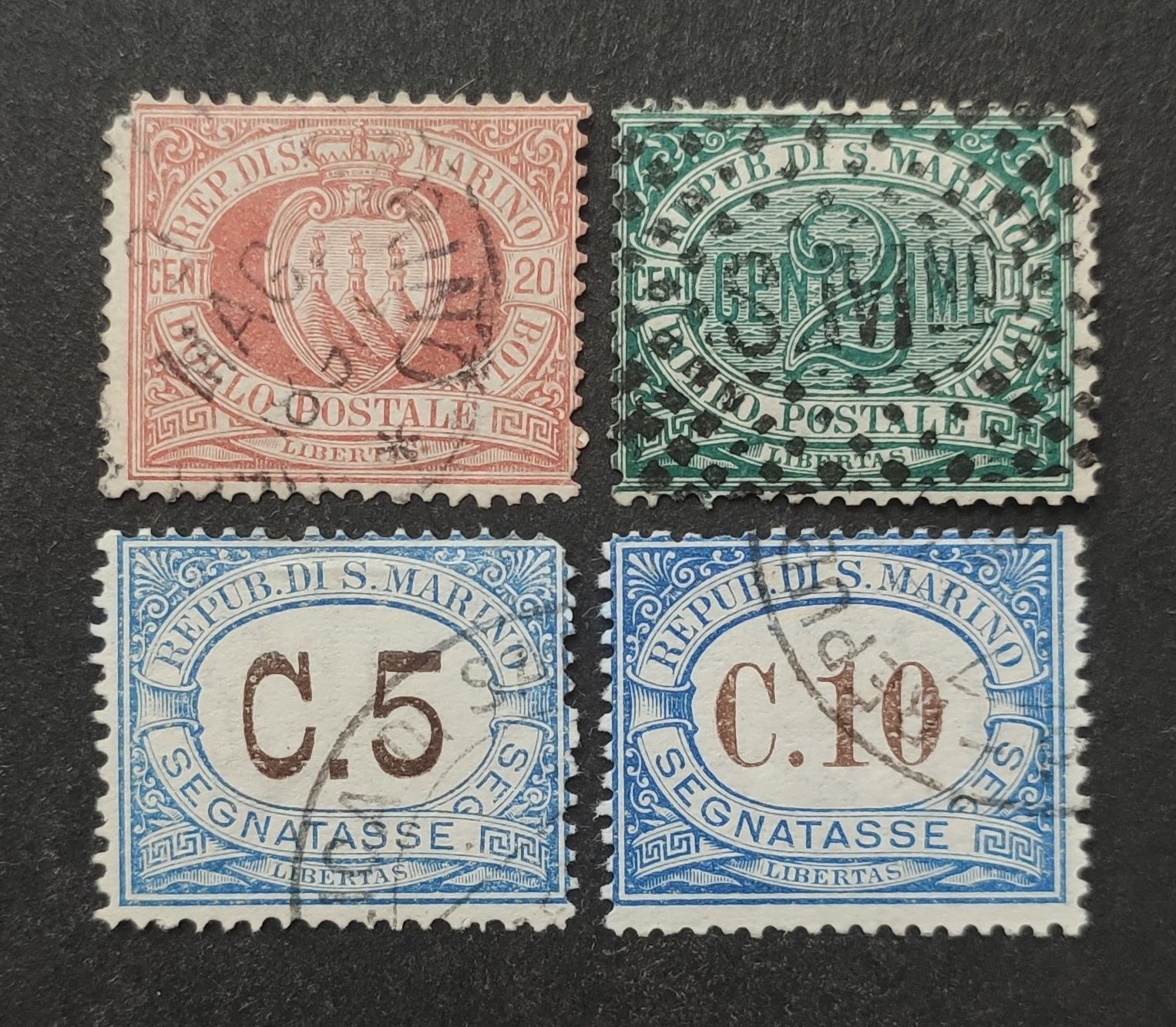 Tutti i francobolli: San Marino 1877-1939, gestempelte – Usato da Wil SG venduto da Zazal