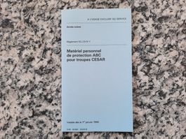 Matériel personnel de protection ABC pour troupes CESAR
