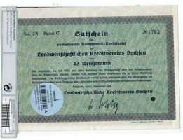 Gutschein 85 Reichsmark 1932 VZ++Serie34-C Nr.2860