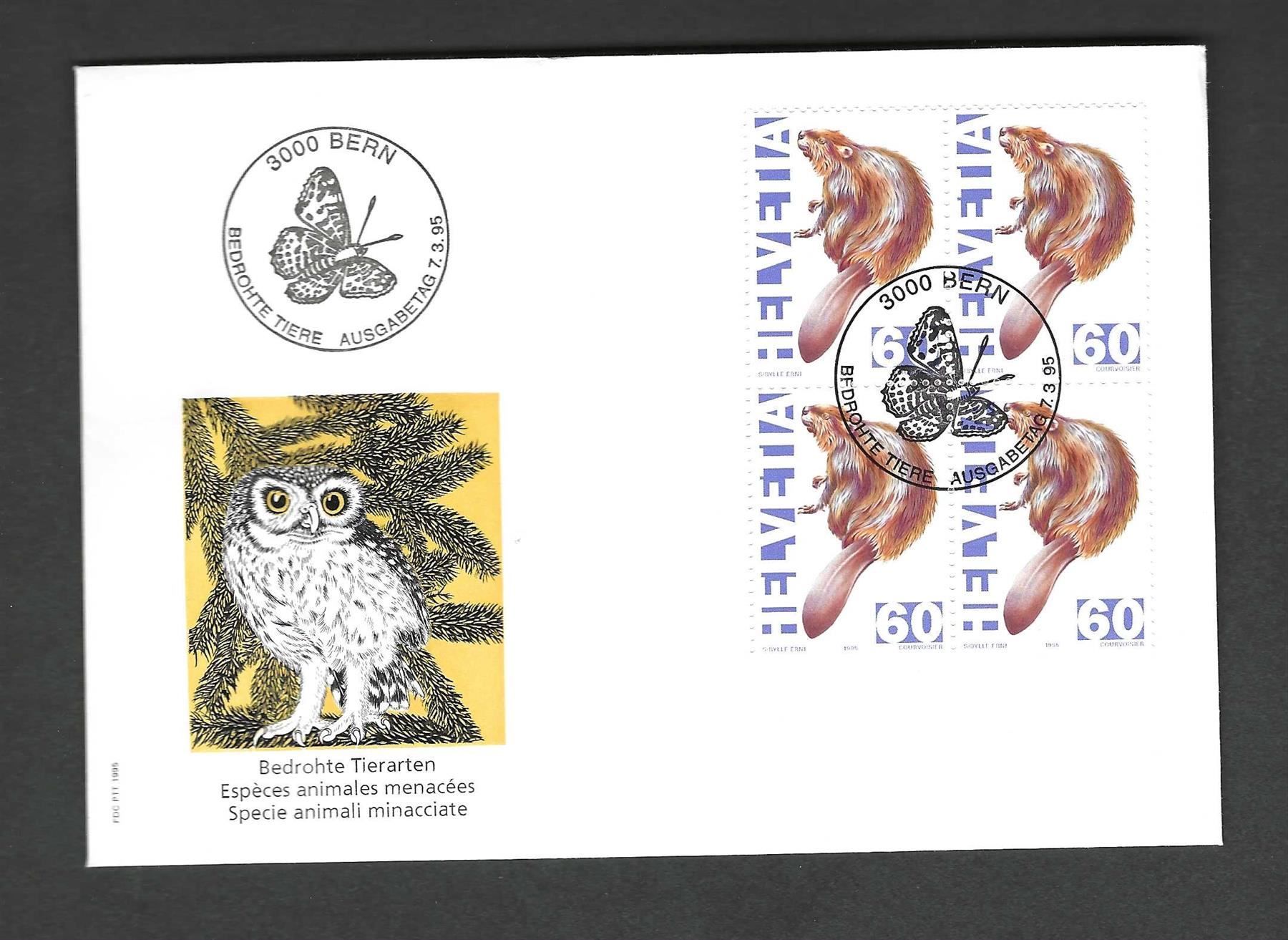 Tutti i francobolli: CH FDC Viererblock 1995 – Usato da Koblenz venduto da Markenhimmel