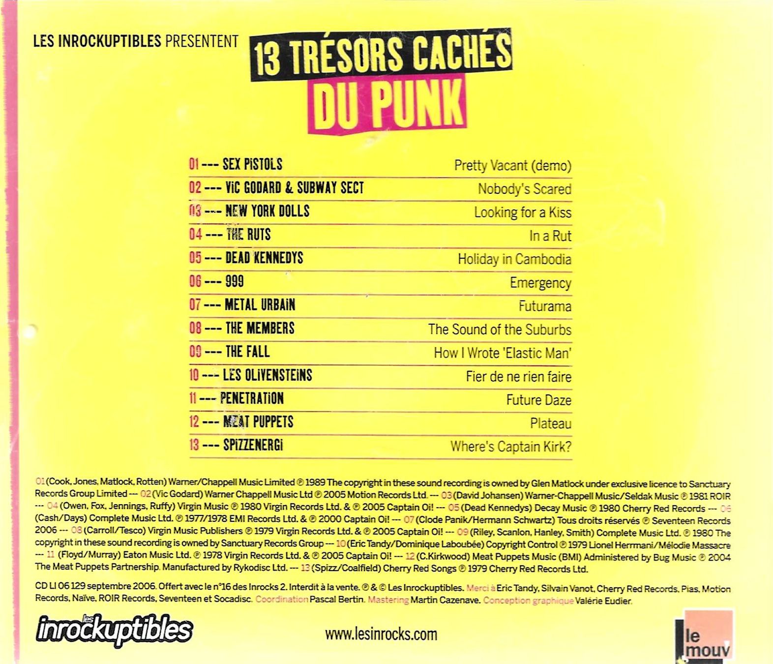 CD: 13 trésors cachés du Punk – Usato da Savagnier venduto da Ne2065 1