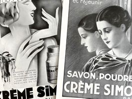 Crème Simon - 2 alte Werbungen / Publicités 1932/33