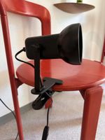 Vintage schwarze Klemm-Spotlampe