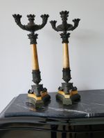 Antike Kerzenständer aus Marmor und Bronze, Top Zustand!