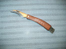 Pilzmesser, Edelstahl-Klinge und Naturborstenpinsel, NEU