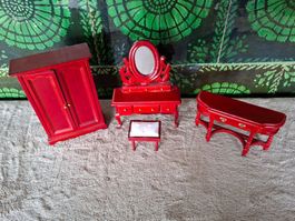 Zauberhafte Puppenhausmöbel, 4-teilig, Holz, neu