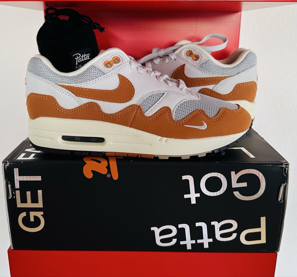 Nike Scarpe da uomo: Air max 1 Patta Waves Orange Monarque – Nuovo e nell'imballaggio originale da Biel/Bienne venduto da Akwawini 1