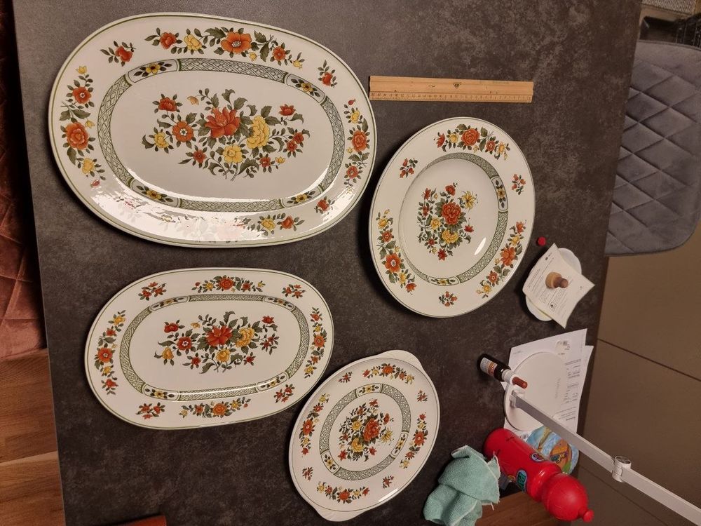 4x Stück Villeroy & Boch Summer Day Set Vorlegplatten Teller (Gebraucht