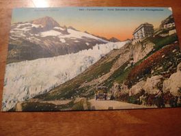 Furkastrasse, Hotel Belvedere + Rhonegletscher, um 1920