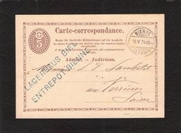 GS 5 Rp, Stabstempel Lagerhaus Biel ,gel. 1874