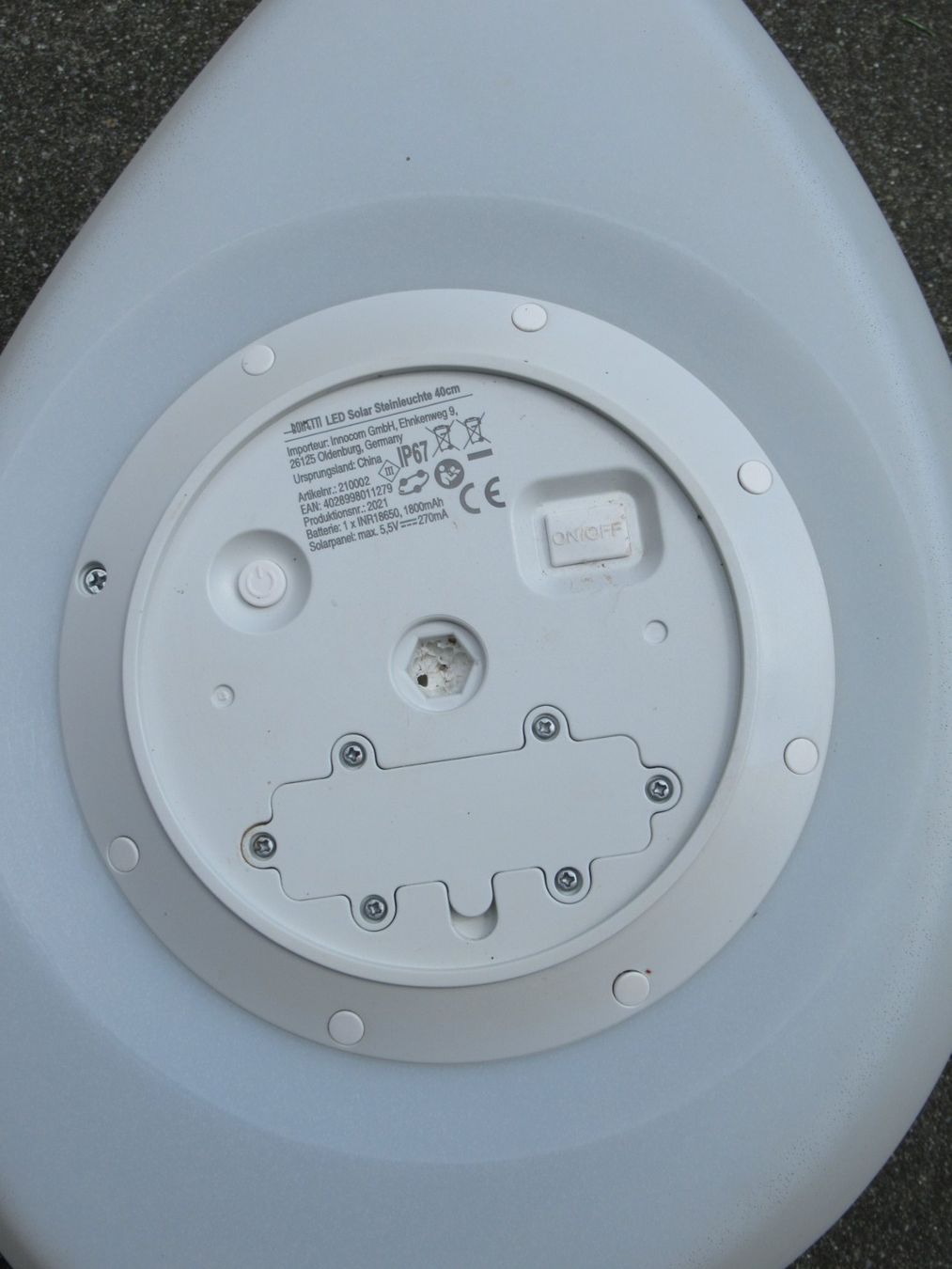 Lampade: Solar LED Steinleuchte 40cm 8 verschiede Farben – Usato da Trimbach venduto da donlyn 9