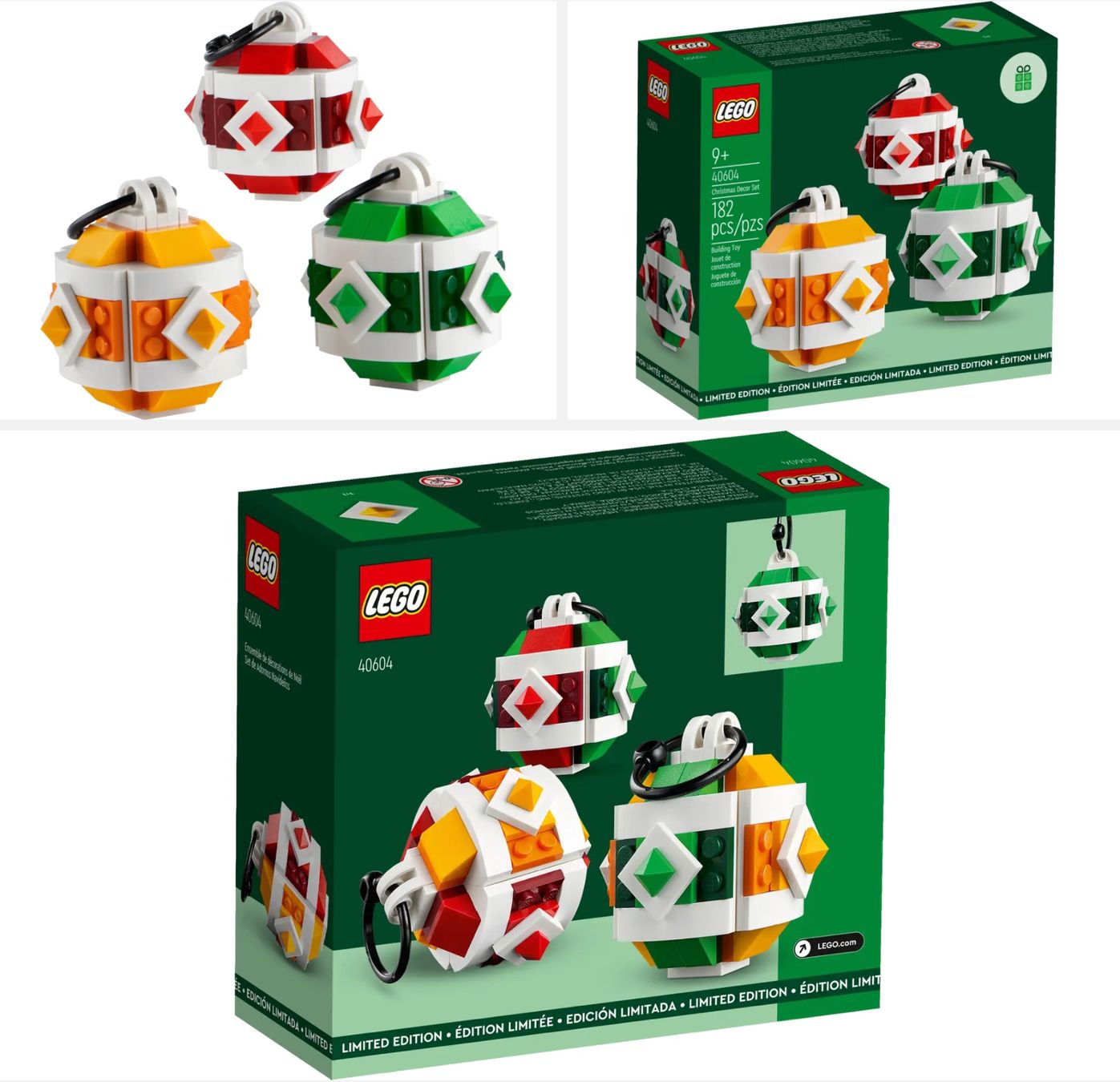 Lego Spielzeuge: LEGO® Christbaumkugel-Set (40604) – Neu und originalverpackt aus Wagenhausen von Svema