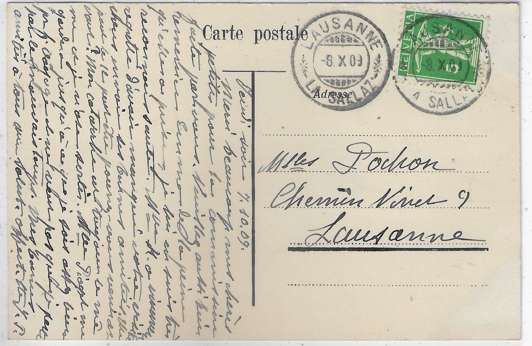 Cartoline postali: Lausanne - Asile Boissonnet - animee – Usato da Ettingen venduto da Kartenplanet 1