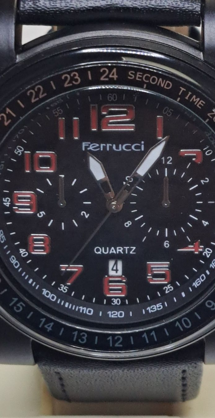 Orologi: Armbanduhr Ferrucci black / red – Nuovo (secondo la descrizione) da Oftringen venduto da Second-Hand-Uhren 2