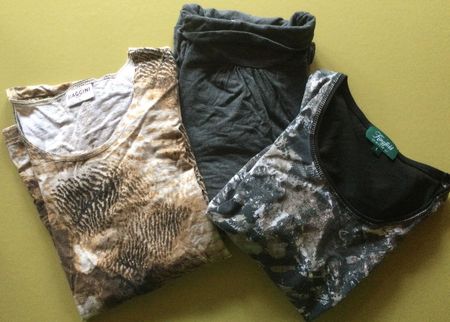 3 Damen Oberteile Shirts Grösse L