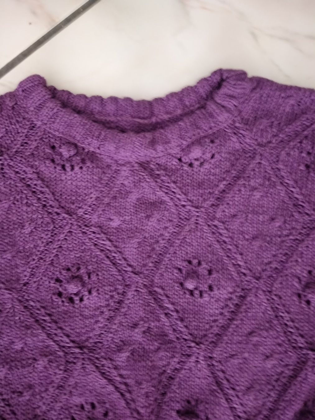 Maglioni & Felpe: Pull fait main violet – Usato da Veytaux venduto da Christianelucie