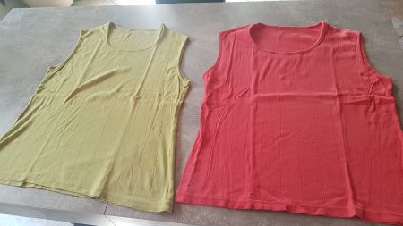T-shirt - débardeur (2) taille XL 100% coton