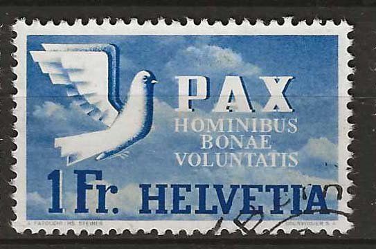 Alle Briefmarken: CH270 - Pax 1.- obl. – Gebraucht aus Trélex von Phil_Albert