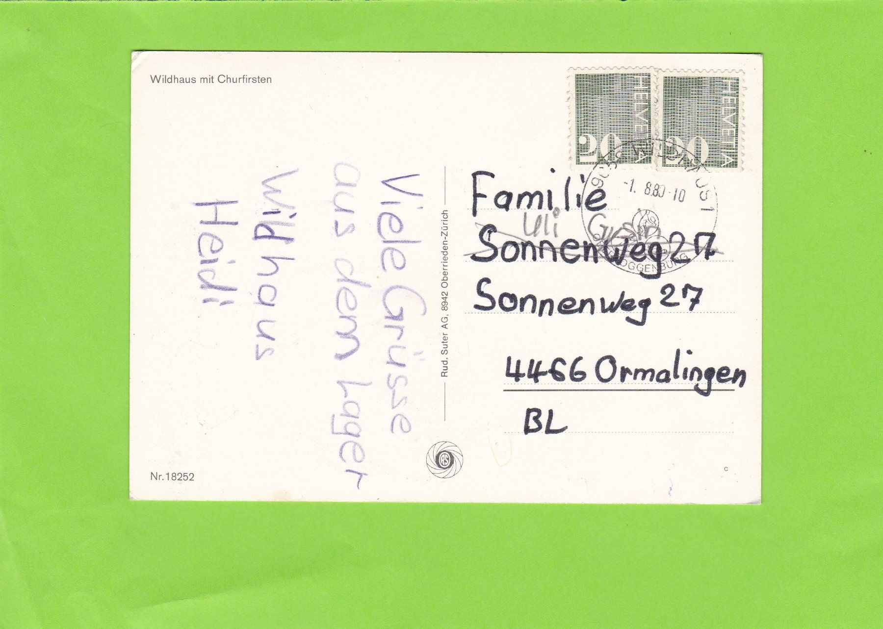 Cartes postales: Wildhaus mit Churfirsten – D'occasion à St. Peterzell par neckertal 1