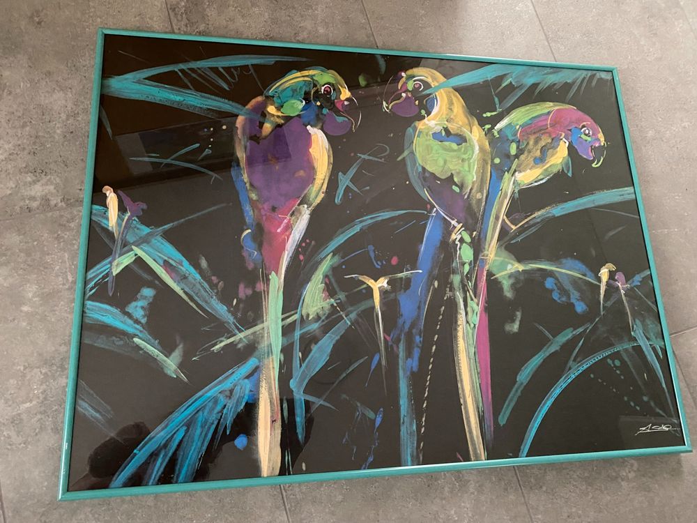 Feeby LEINWANDBILD Abstraktes Grau Blau Orange 120x40cm Jetzt Nur Online