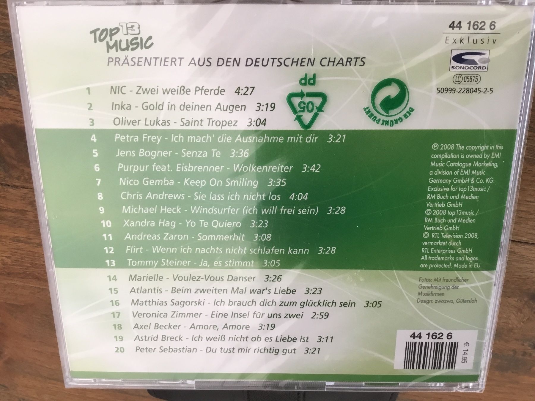 CD: - Die deutsche Hitparade CD 2008 – Nuovo e nell'imballaggio originale da Thierachern venduto da sweden08 1
