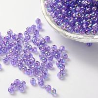 Acrylperlen Transparent Lila 5mm / 100St