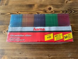 CD/DVD-Leerhüllen Slim 50 Stk div. Faben neu