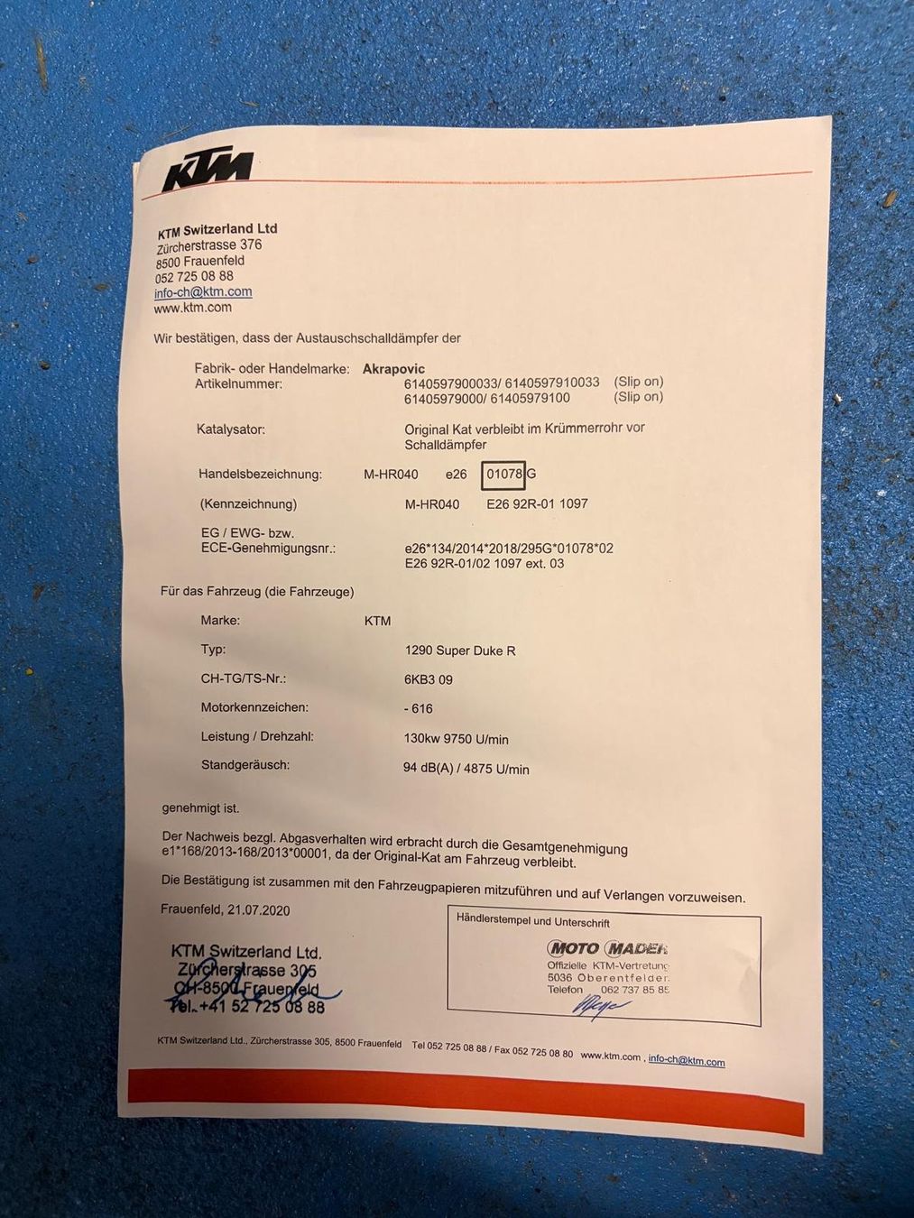 Auspuffanlagen: Akrapovic Auspuffanlage – Gebraucht aus Hasle LU von x-tramotos 1