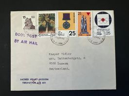 Indien 1977 Brief echt gelaufen (M788)