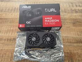 Grafikkarte ASUS DUAL RX 7600 OC 8GB gebraucht