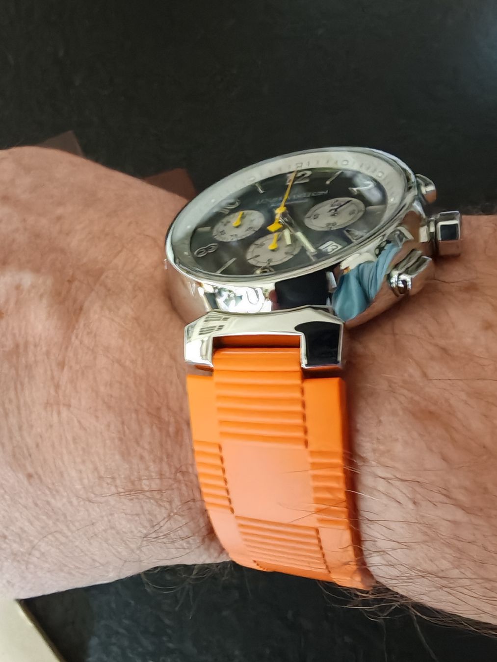 Louis Vuitton Orologi: Louis Vuitton Auto. Tambour Chrono Full Set – Usato da TROISTORRENTS venduto da winwin63 8